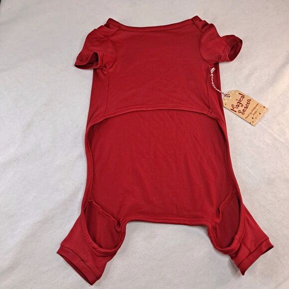 Magical Season Dog Pajamas Size S/M Christmas "Most Likely To Eat The Gift Wrap" - Picture 2 of 7